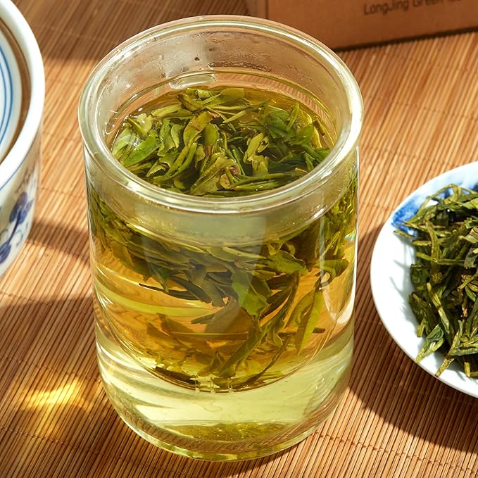 ChaWuWarmSun [A] LongJing Green Tea3.5oz/100gChinese Dragon Well Green Tea Loose Leaf