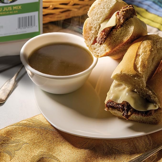 Spice Classics Au Jus Mix 6 lb - One 6 Pound Container of Au Jus Gravy Mix Best for Bulk Preparation Use to Heighten Flavor of Ribs French Dip Sandwiches Roast Beef and More