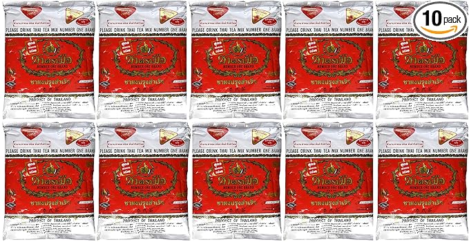 WHOLESALE 10 Bags Number One The Original Thai Iced Tea Mix 4000 Gram - Number One Brand Imported From Thailand - Great for Restaurants That Want to Serve Authentic and Thai Iced Teas 400g Bag