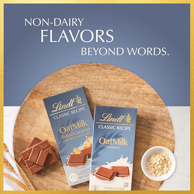 Lindt CLASSIC RECIPE Non-Dairy OatMilk Chocolate Candy Bar 10 Pack 3.5 oz.