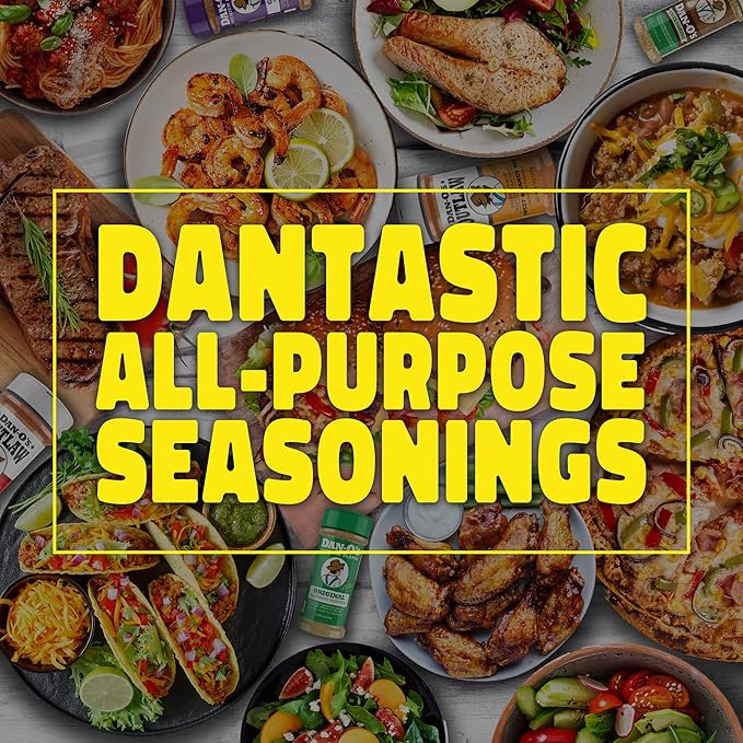 Dan-O’s Seasoning Variety Pack – 8 Bottle Set (Extra-Small Bottles) – Original Spicy Chipotle Crunchy Cheesoning Preem-O SEA-soning &amp Tac-O – All Purpose Sugar Free Zero Calorie Spice Set