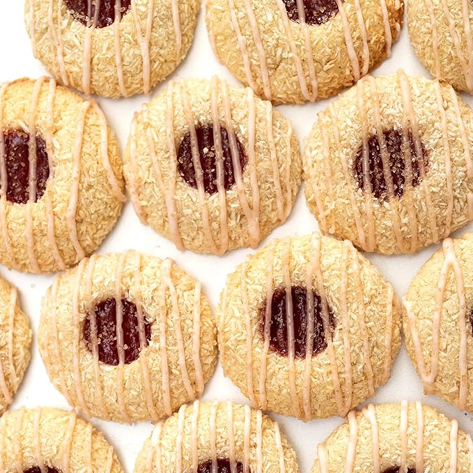 CrumbleCrate Guava &amp Coconut Thumbprint Cookies DIY Baking Kit | Gourmet Cookie Making Set with Pre-Measured Ingredients &amp Tools | Baking Gift for Adults