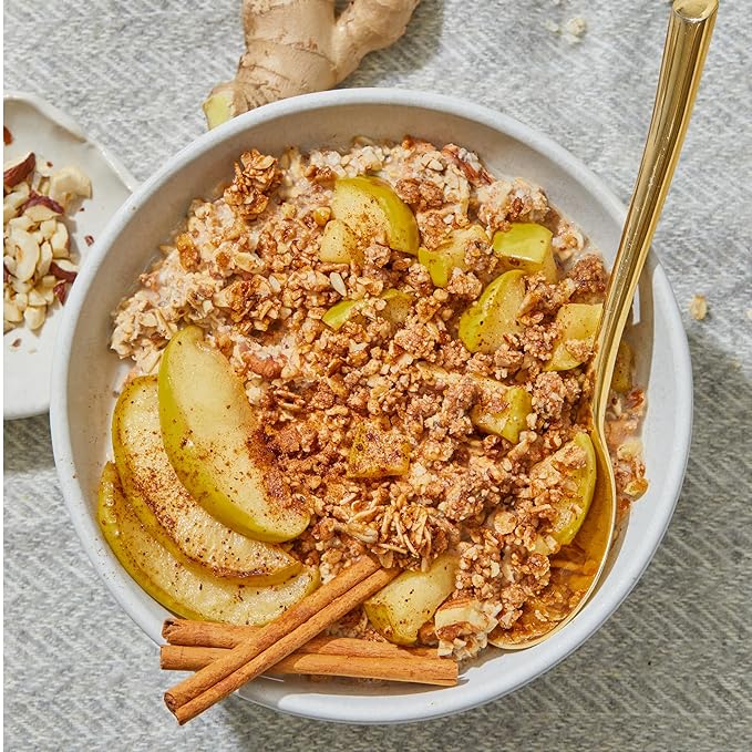 Purely Elizabeth Organic Apple Cinnamon Superfood Oatmeal Cups Great for Overnight Oats Gluten-Free 2 Ounce (Pack of 12)