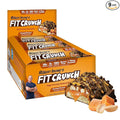FITCRUNCH Snack Size Protein Bars 6-Layer Baked Bar 3g of Sugar Gluten Free &amp Soft Cake Core (9 Bars Caramel Peanut)