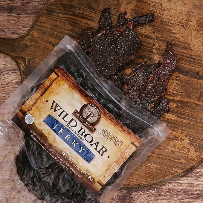 Mahogany Smoked Meats: Wild Boar Jerky - 8oz