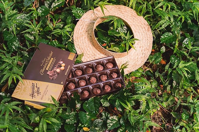 Hawaiian Host Founders Collection - Dark Chocolate Macadamia Nuts - 7 Oz Gift Box