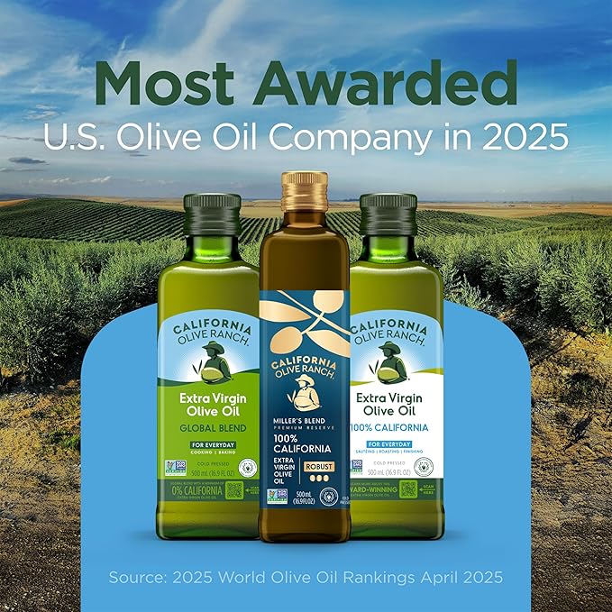 California Olive Ranch Global Blend Robust Extra Virgin Olive Oil 500mL (Pack of 1)