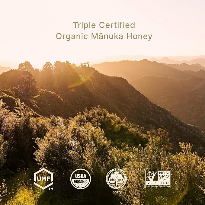 Three Peaks Organic Raw Manuka Honey UMF 10+ (MGO 300+) – USDA Organic Non-GMO Certified UMF Monofloral Manuka Honey 3rd-Party Tested Traceable Hive to Jar – New Zealand (8.8 oz UMF 10+)