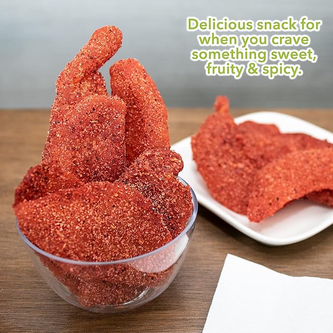Balmoro Lime Spicy Dehydrated Mango (8.8 oz) - Lime Spicy Dehydrated Mango Fruit Slices - Chili Mango Dried Fruit - Dried Mango with Chili