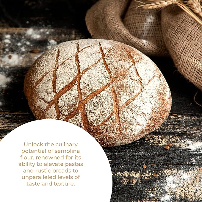 Antico Molino Caputo Semola Di Grano Duro Rimacinata (Reground Semolina Flour) - Pack 4