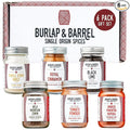 Burlap &amp Barrel 6-Pack Spice Gift Set – 6 Full-Size Jars of Favorite Spices for the Curious Cook – Includes Cinnamon Garlic &amp More Seasonings - As Seen On Shark Tank