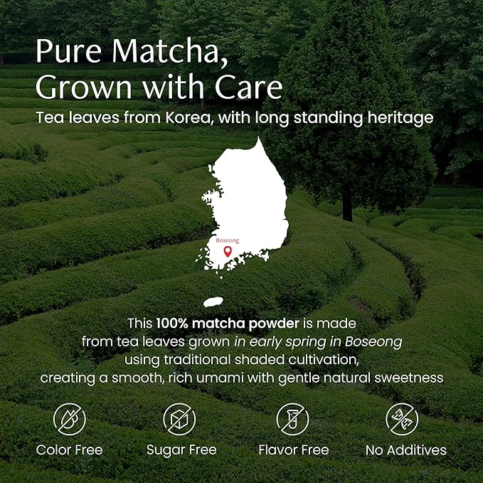 Magpie&ampTiger Premium Matcha Powder - Perfect for Matcha Lattes | Authentic Korean Green Tea from Boseong Korea | Rich Vibrant Flavor with a Clean Finish (40g)
