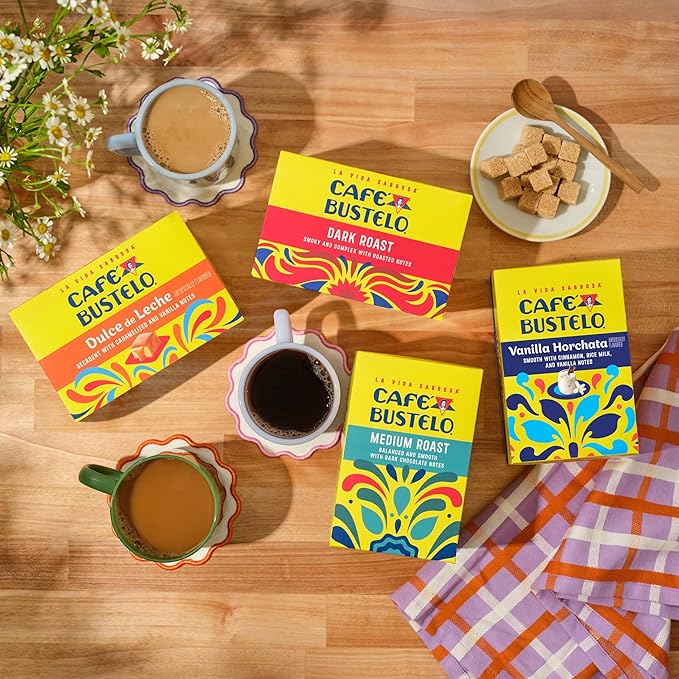 Café Bustelo Dulce de Leche Artificially Flavored Single Serve Coffee Pods 10 Count (Pack of 6)