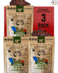 Righteous Felon Biltong Beef Jerky | South African Biltong Snack Packs for Adults | High Protein Keto-Friendly Low Sugar | Made with Premium Meats | Beef Jerky Gifts for Men | Nelson Mandilla 3 Pack