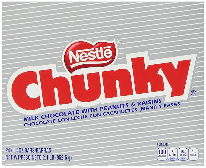Chunky Single Candy Bars (Pack of 48)