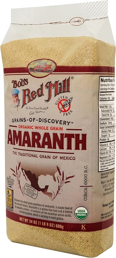 Bob's Red Mill Organic Whole Grain Amaranth 24 Oz (4 Pack)