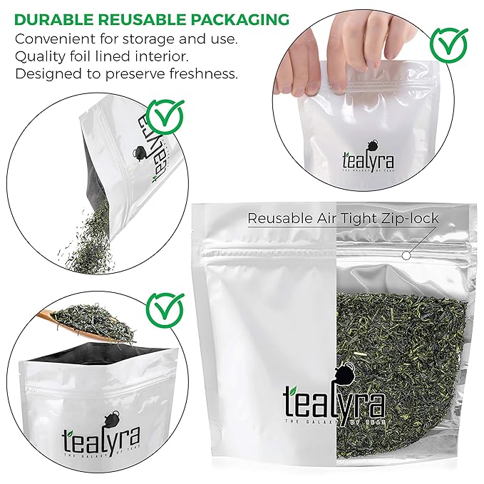 Tealyra - Gyokuro Ureshinocha - Finest Hand Picked - Best Japanese Green Loose Leaf Tea - Caffeine Level Medium - 200 (7-ounce)