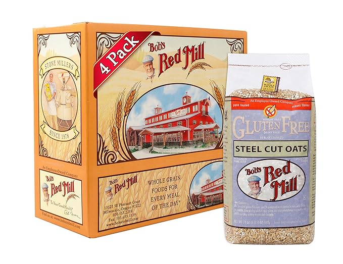 Bob's Red Mill Gluten Free Steel Cut Oats 24 Oz (4 Pack)