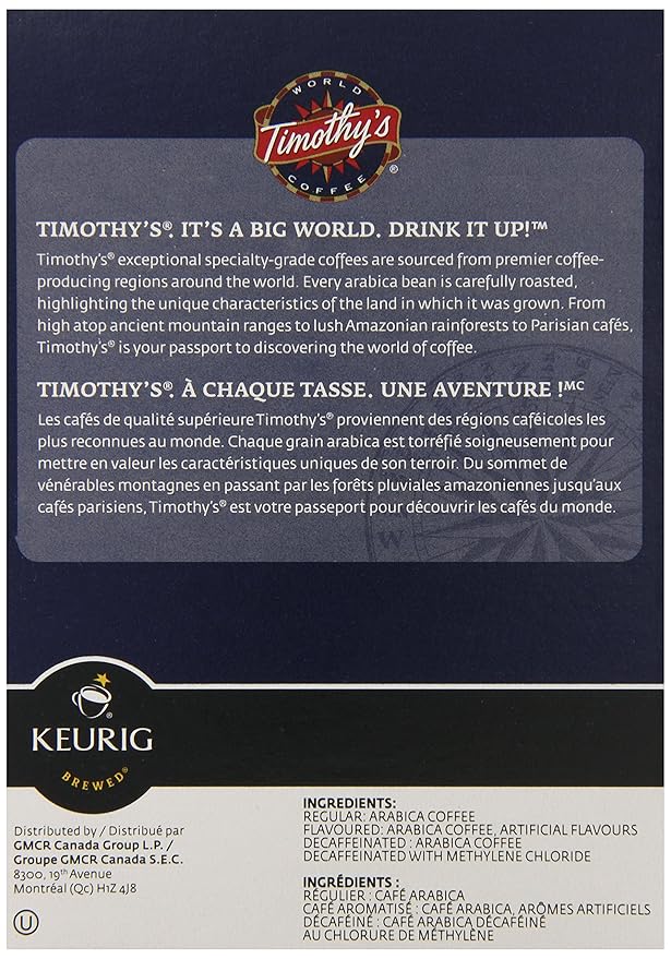 Timothy's World Coffee Morning Blend K-Cup Portion Pack for Keurig K-Cup Brewers 24-Count (Pack of 2)