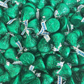 Hershey's Kisses Dark Green Foils Milk Chocolate Candy Individually Wrapped For St. Patrick's Day Celebrations Bulk Pack Of 6 Pounds