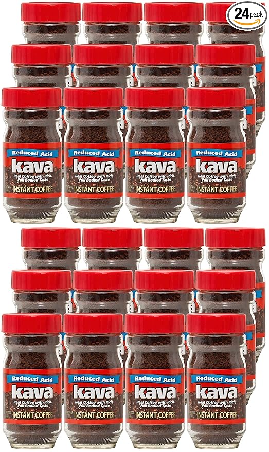 Kava Instant Coffee Acid Reduced 4 Ounce (Pack of 24)