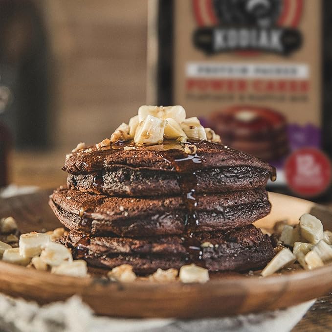 Kodiak Cakes Protein Pancake Power Cakes Flapjack and Waffle Baking Mix Dark Chocolate 18 Ounce (Pack of 6)