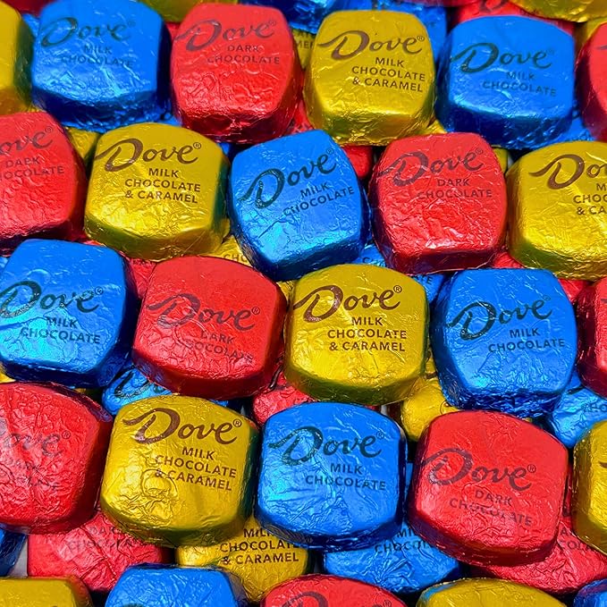 Easter ASSORTIT X Dove Collab All Chocolate Candy Variety Sampler Milk Dark And Caramel Individually Wrapped 1 Lbs (16-Oz) American Classic 3 Flavor Mix