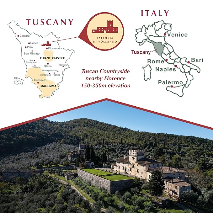 Laudemio Volmiano – Organic Tuscan Extra Virgin Olive Oil 900+ mg/kg High-Polyphenol Italian EVOO 2025 NYIOOC Gold Award Early Harvest Cold Extracted Lab Tested Pesticide-Free Premium Gift Box