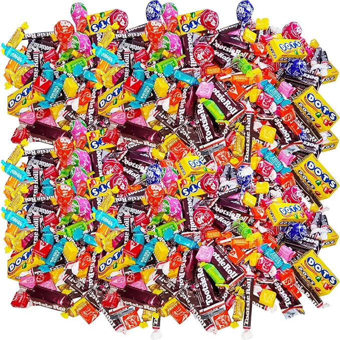 Easter Assortit Fruit &amp Chocolate Candy Mix – Tootsie Roll Fruit Chews Chocolate Midgees Starburst Dots &amp Pops Variety 9.5 Lb Bulk Pack Individually Wrapped (152 Oz)