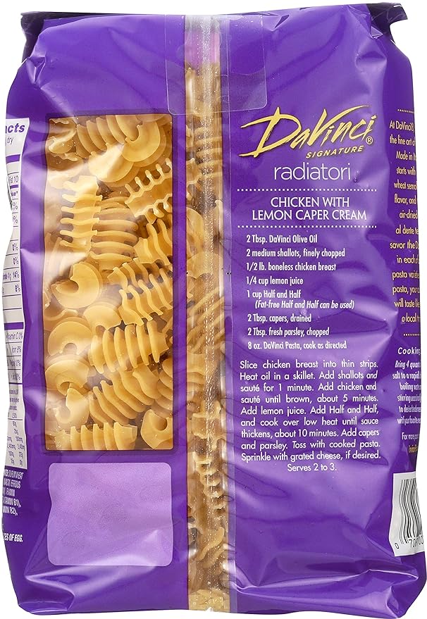 DaVinci Signature Radiatori 16 Ounce Resealable Bags (Pack of 12)
