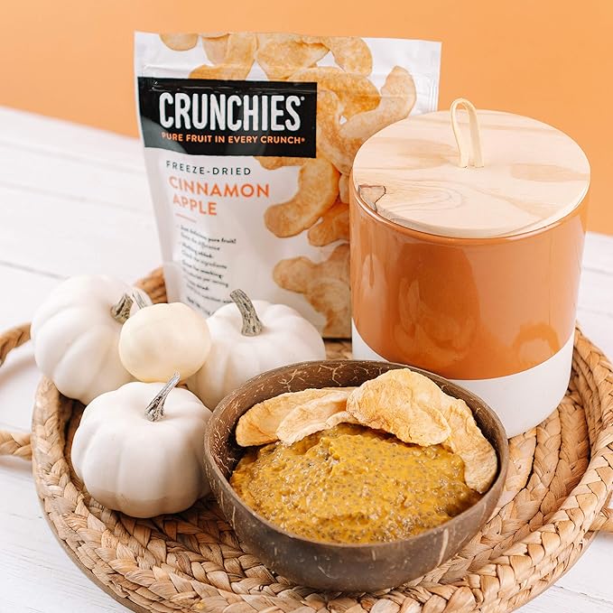 Crunchies Freeze-Dried Fruits 100% All Natural Crispy Fruit Non GMO and Kosher Resealable Freeze Dried Fruit Snack Packs Pack of 6 (Cinnamon Apple)