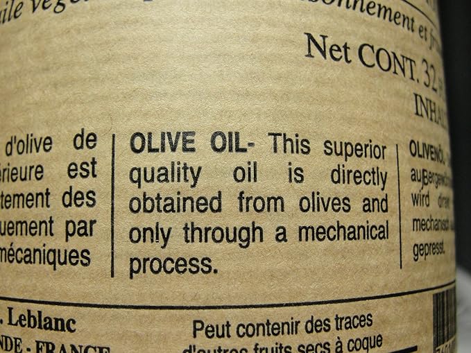 Jean LeBlanc Pure Extra Virgin Olive First Press Oil - 32 oz 1 liter