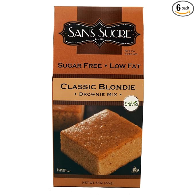 Sans Sucre Classic Blend Brownie Mix 8-Ounce (Pack of 6)