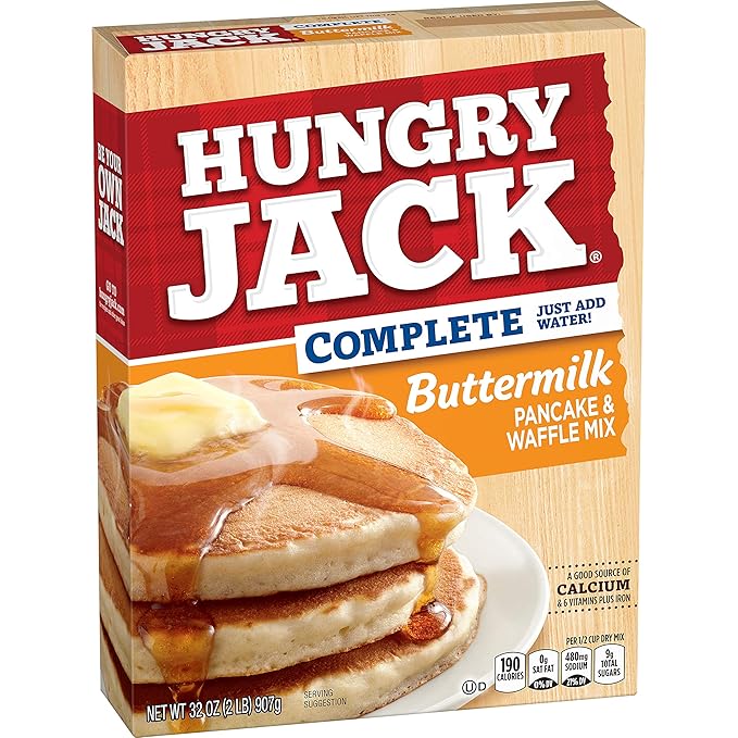 Hungry Jack Buttermilk Pancake and Waffle Mix 32 Ounce (Pack of 6)