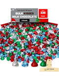Harshey Christmas Kisses Chocolate Candy Mix Holiday Christmas Candy Bulk Individually Wrapped Holiday Chocolate Treats For Parties Stocking stuffers (335 Count)