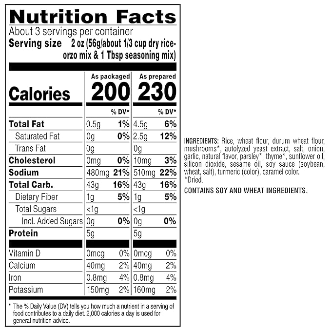 Near East Wild Mushrooms &amp Herbs Rice Pilaf Mix 6.3-Ounce Boxes (Pack of 12)