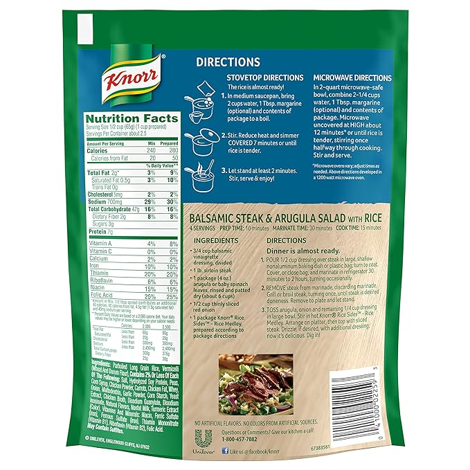 Knorr Rice Side Dish Medley 5.6 oz (pack of 12)