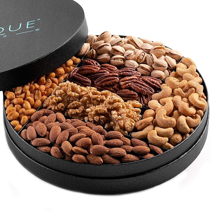 Cirque Gift Co. Gourmet Nut Gift Tray 10 Freshly Roasted Assorted Nuts for Mothers Day Fathers Day Holiday Corporate Gifting Thanksgiving Gift Hostess Gift His Or Her Birthday