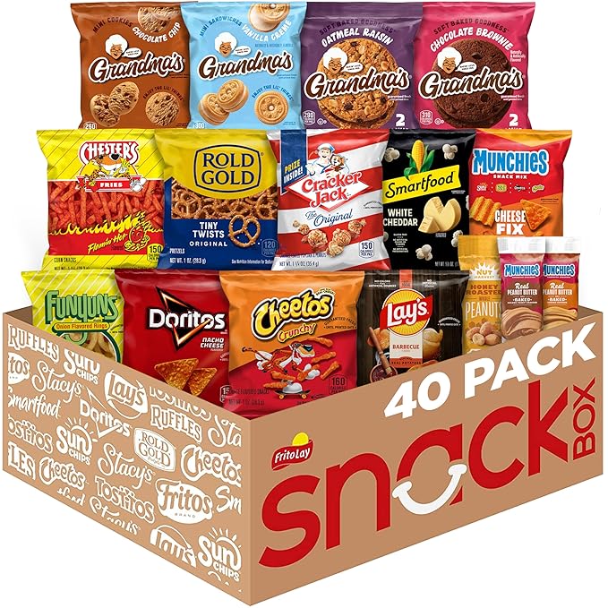 Frito-Lay Ultimate Snack Care Package Variety Assortment of Chips Cookies Crackers &amp More 3.39 Pounds (Pack of 40)