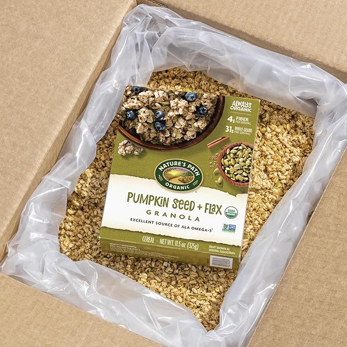 Nature's Path Organic Pumpkin Seed + Flax Granola 25 lb (Pack of 1) Non-GMO