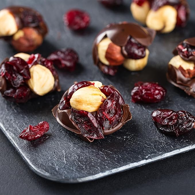 Yupik Milk Chocolate Covered Cranberries 2.2 lb (35.2 oz) Kosher Dried Fruits Dried Cranberries Dipped in Fine Milk Chocolate Smooth &amp Chewy Sweet Snacks Chocolate Candy For Topping &amp
