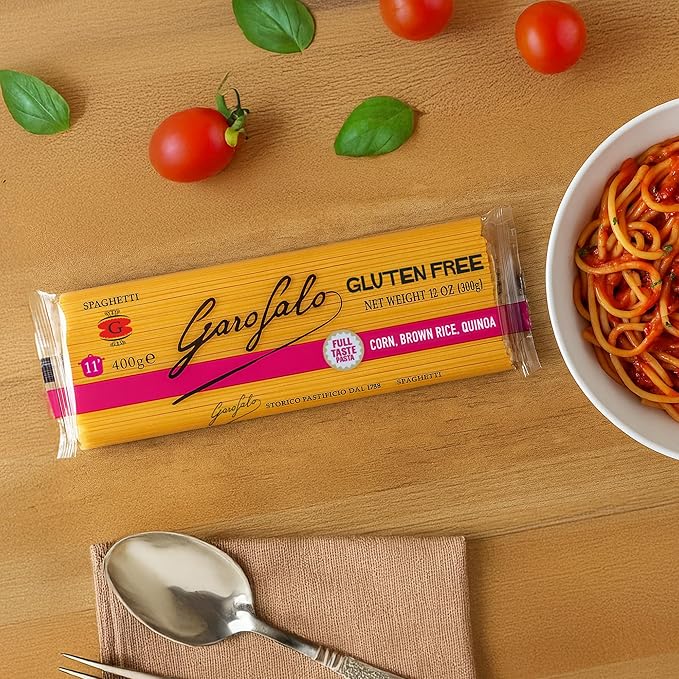 Garofalo - Premium Gluten-Free Spaghetti Pasta Italian Made Corn Rice Potato &amp Quinoa Blend Bronze-Drawn Al Dente (2 pack)