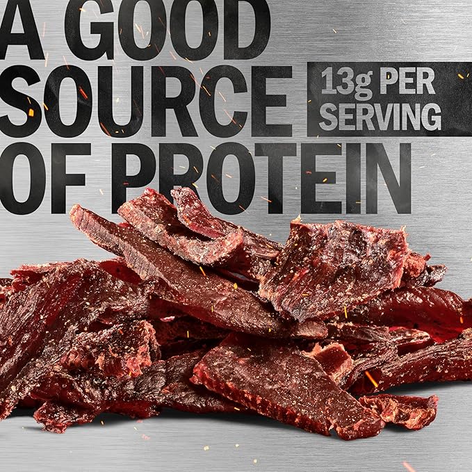 Jack Link's Original Zero Sugar Beef Jerky - 7.3 oz Bag - Ready to Eat Protein Snacks - 13g Protein per Serving - Made with 100% Real Beef(Pack of 4)