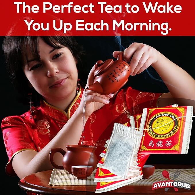 Authentic Restaurant-Grade Oolong Tea Bags 600 Pk. Premium Chinese Tea Sachets for Hot or Iced Caffeinated Drinks. Individually Packed Semi-Fermented Drink for Detox Health Diet Energy 38.4 Oz.