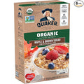 Quaker Instant Organic Oatmeal Maple &amp Brown Sugar Breakfast Cereal 8 Packets Per Box (Pack of 6 Boxes)