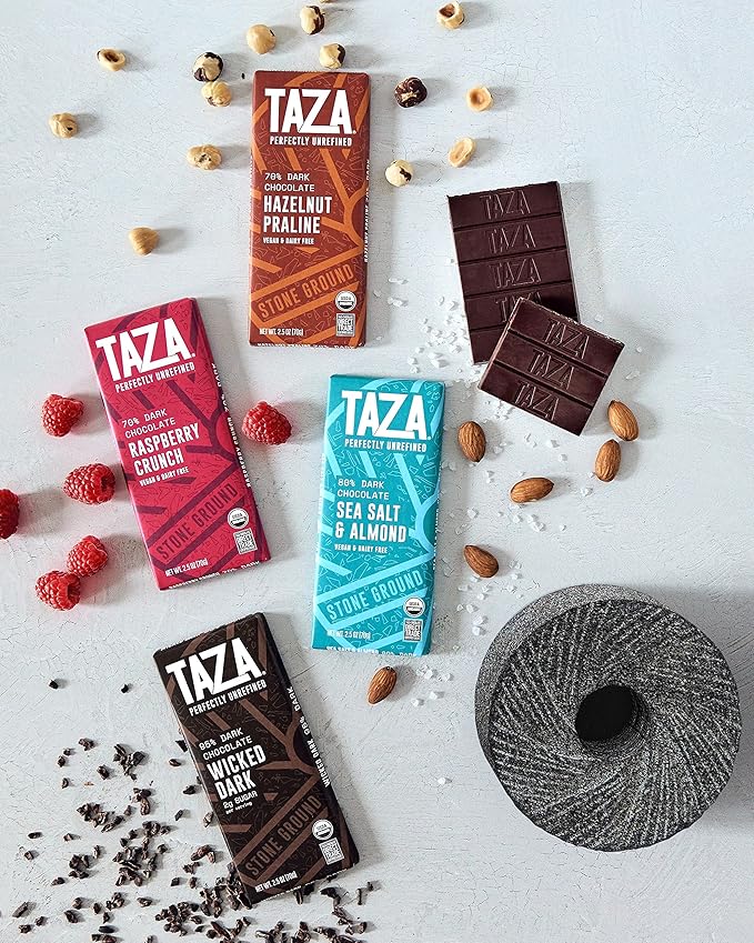 Taza Chocolate Organic Amaze Bar 95% Stone Ground Wicked Dark with Toasted Coconut 2.5 Ounce (10 count)
