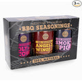 Classic Selection of Premium BBQ Seasonings - Holy Cow Angel’s Wings Smoky Pig BBQ Rubs | Pack of 3 | 100% Natural | Great Foodie Gift