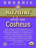 Kazana Organic Raw Cashews 2.5 lbs (2.5)