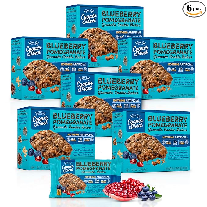 Cooper Street Cookies Chewy Granola Bakes Blueberry Pomegranate 1 Ounce (36 Count)