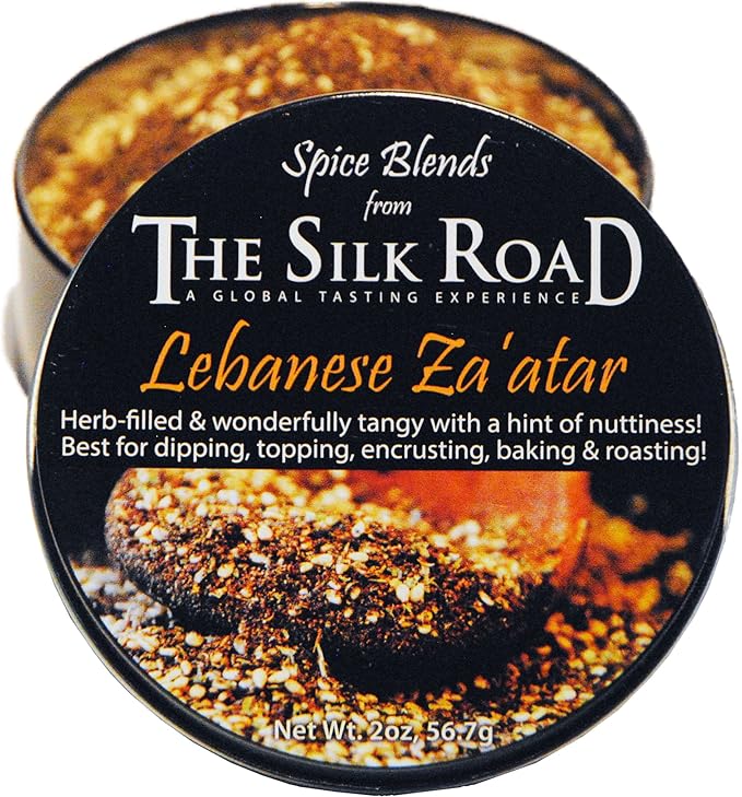 Lebanese Za'atar Spice Blend from The Silk Road Restaurant &amp Market (2oz) No Salt | All Natural Zaatar Seasoning | Vegan | Gluten Free Ingredients | NON-GMO | No Preservatives | Zatar